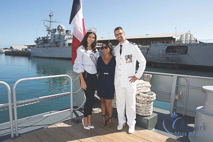 Miss Réunion marraine du bateau militaire Le Champlain