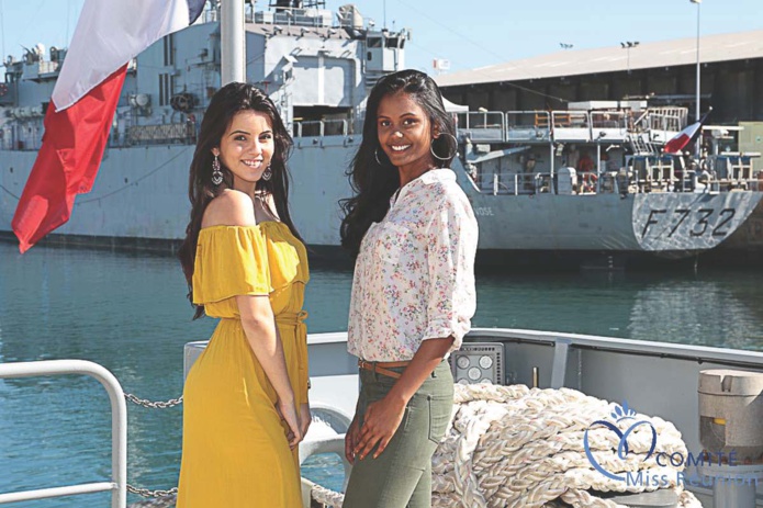 Miss Réunion marraine du bateau militaire Le Champlain