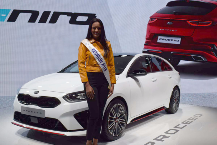 Miss Réunion 2018 au Mondial de l'Auto à Paris